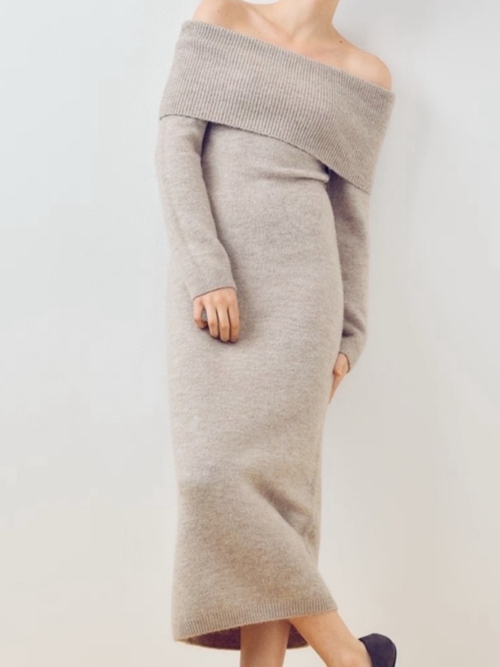Camila Coelho Sweater Maxi Dress Size Small Tan